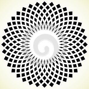 Geometric circle element - circular pattern on white