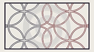 Geometric circle pattern, abstract design and decorative element vector design Generative AI