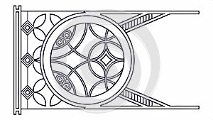 Geometric circle pattern design, abstract decorative element vector design Generative AI