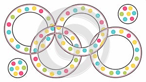 Geometric circles pattern, abstract design and modern art element vector design Generative AI