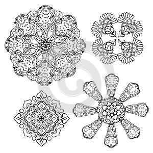 Geometric circular ornament set