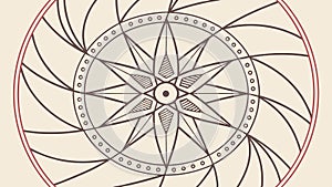 Geometric Circular Pattern, Modern Abstract Design, vector design Generative AI