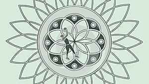 Geometric Circular Pattern, Modern Abstract Design, vector design Generative AI