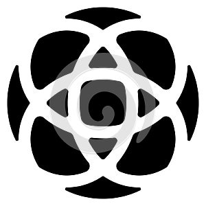 Geometric circular - symmetric element, symbol for logos