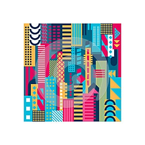 Geometric city background