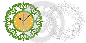 Geometric CNC Wall Clock Design with Numbers