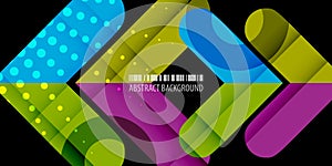 Geometric colorful abstract background with arrowheads