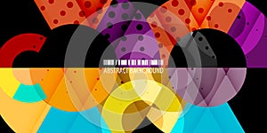 Geometric colorful abstract shape background template design layout