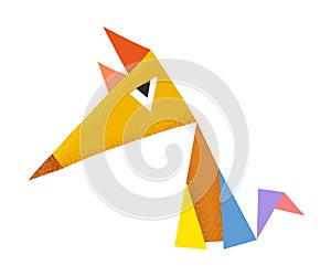 Geometric colorful fox
