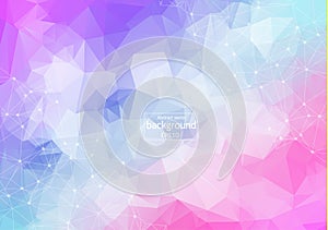 Geometric colorful Polygonal background molecule and communication. Connected lines with dots. Minimalism background. Concept of t