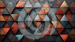 geometric colorful triangles 3d background