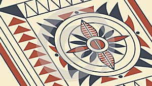 Geometric Compass Pattern, Directional and Abstract Design, vector design Generative AI