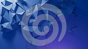 Geometric composition featuring numerous interconnected polygons with