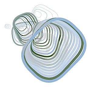 Geometric Conceptual background rounded rectangle pattern for design. Cover, decoration, square & digital.