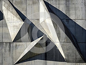 Geometric Concrete Wall