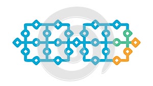 Geometric Connected Flow Pattern Abstract Vector, vector design Generative AI