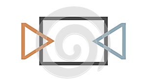 Geometric Connection Link Icon for Data Flow or Integration, vector design Generative AI