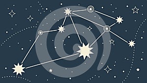 Geometric Constellation Star Map, vector design Generative AI