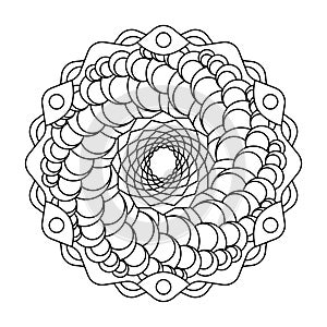 Geometric cornucopia star circle vector mandala coloring book