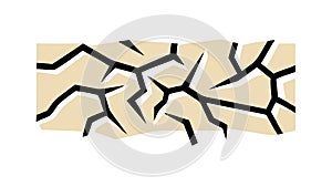 Cracked Earth Surface Texture Vector, vector design Generative AI