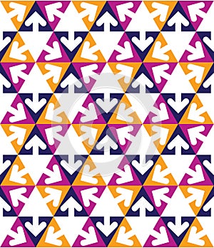 Geometric creative continuous multicolored pattern