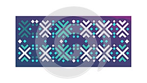 Geometric Crosses & Triangles Seamless Pattern, vector design Generative AI