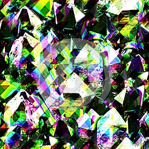 Geometric Crystal Mash up Print