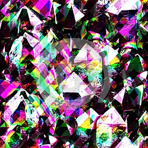 Geometric Crystal Mash up Print