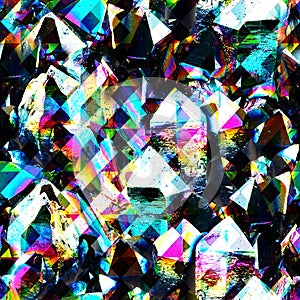 Geometric Crystal Mash up Print