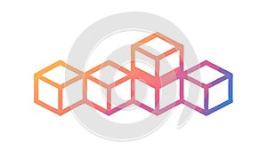 Geometric Cube Pattern, Abstract 3D Shapes, vector design Generative AI