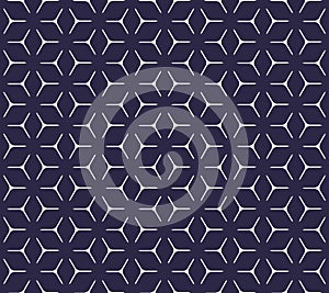 Geometric cubic grid seamless pattern