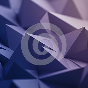 Geometric 3D abstract design featuring a pattern of pyramidal shapes. The structures