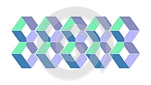 Geometric 3D Cube Pattern for Structure and Logic, vector design Generative AI