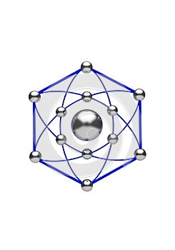 Geometric 3D structure with a central