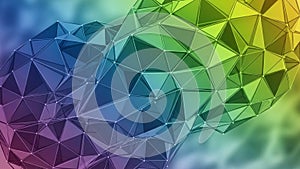 Geometric 3D structure composed of interconnected triangular facets