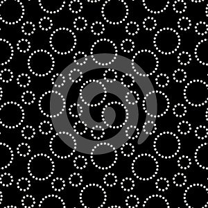 Geometric dashed circles graphic print pattern background