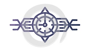 Geometric data flow vector, abstract network connection symbol. vector design Generative AI