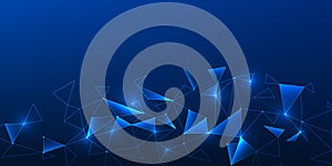 Geometric Data Network, Connected Lines, Abstract Technology Background, Digital Grid, Information Flow, Network Architecture,