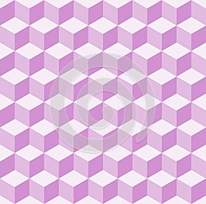 Geometric decor pattern - seamless pink vector texture