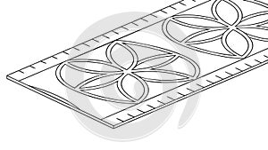 Geometric Decorative Floor or Wall Panel, vector design Generative AI