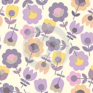 Geometric decorative flower pattern