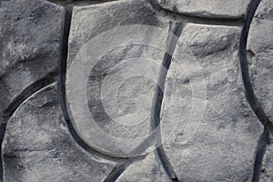 Geometric decorative pattern texture on cement concrete wall