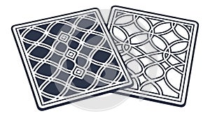 Geometric Decorative Square Tiles Abstract Pattern Vector, vector design Generative AI