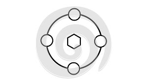 Geometric design with Circles. photo