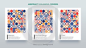 Geometric design covers. Minimal abstract pattern. Minimalistic colorful frame designs.