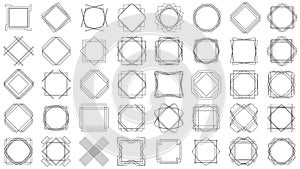 Geometric Design Elements: Abstract Frames and Borders for Creative Projects