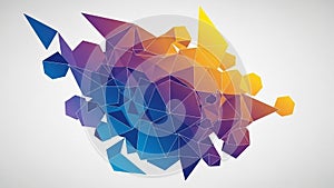 Geometric design featuring an array of interconnected polygons