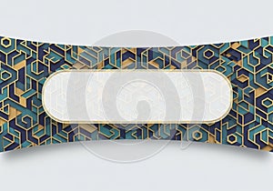 Geometric design featuring a complex pattern of interlocking