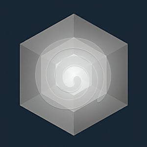 Geometric design featuring a hexagonal shape with a central illumination, creating a