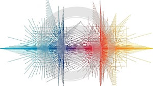 Geometric design featuring an intricate array of intersecting